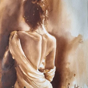 Zarafetin Işığı: 36 x 50 Orijinal Suluboya Tablo