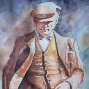 Atatürk Portresi - Orijinal Suluboya Tablo 56x90